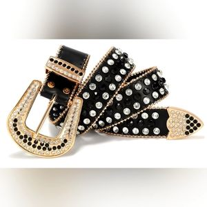 Rhinestone Studded Western Belt